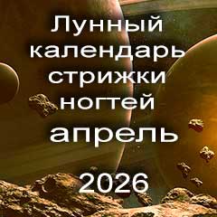 Лунный календарь стрижки ногтей на апрель 2026 года 