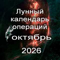Лунный календарь операций на октябрь 2026 года