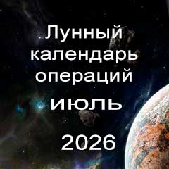 Лунный календарь операций на июль 2026 года