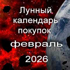 Лунный календарь покупок на февраль 2026 года.